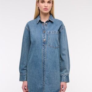 NWT - Abercrombie Denim Mini Shirt Dress